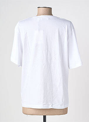 Tricou serigrafie flockată mâneci scurte alb B.YOUNG femeie