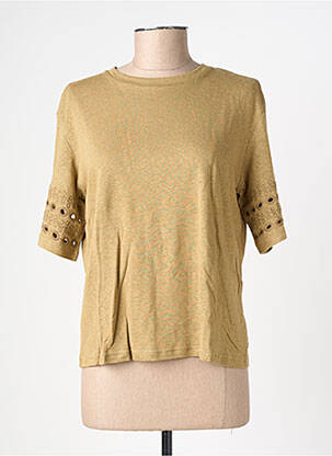 Tricou croială cambrată mâneci scurte verde RUE MAZARINE femeie