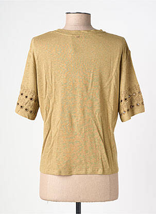 Tricou croială cambrată mâneci scurte verde RUE MAZARINE femeie
