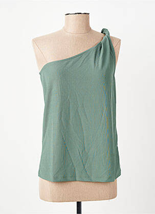Top elasticitate fără mâneci verde VERO MODA femeie