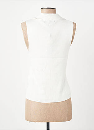 Top țesătură jersey fără mâneci alb VERO MODA femeie