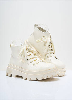 Botine/ghete toc mic toc de 4 la 6 cm bej SUPERGA femeie