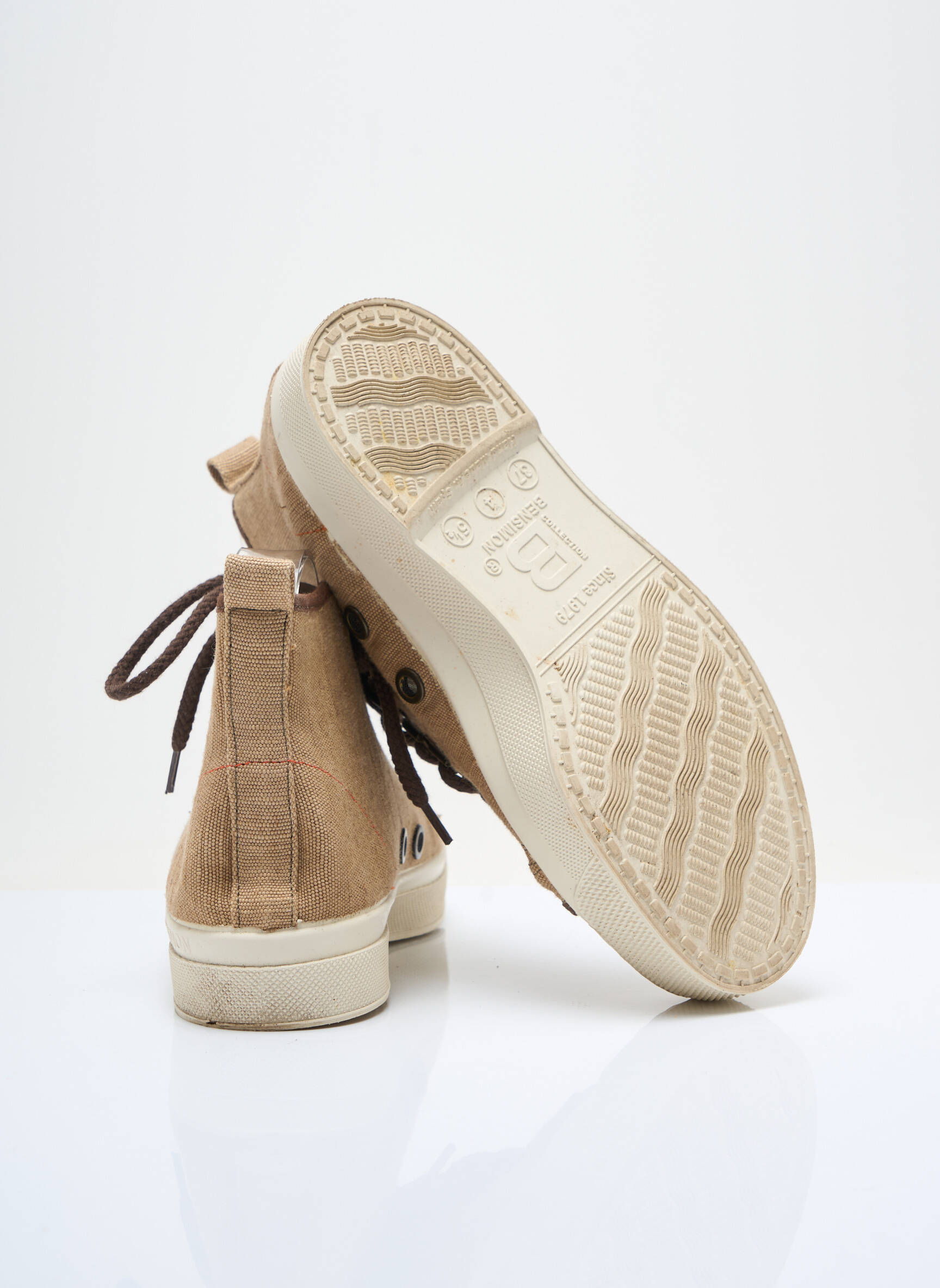 Botine/ghete vârf rotund toc plat până la 3 cm maro BENSIMON femeie