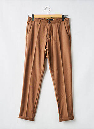Pantalon chino țesătură poplin mărime normală maro IMPERIAL femeie