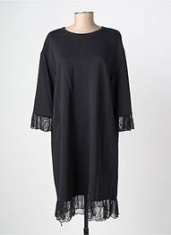Rochie midi mâneci 3/4 mâneci 3/4 negru PLEASE femeie