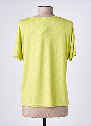 Tricou croială dreaptă mâneci scurte verde TELMAIL femeie