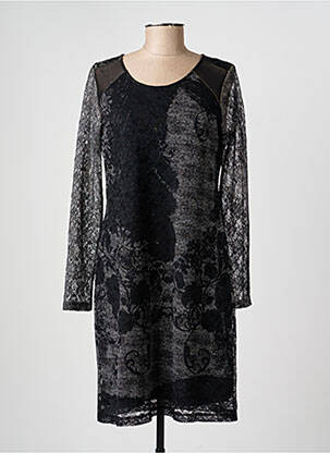 Rochie midi mâneci lungi mâneci lungi negru PAUSE CAFE femeie