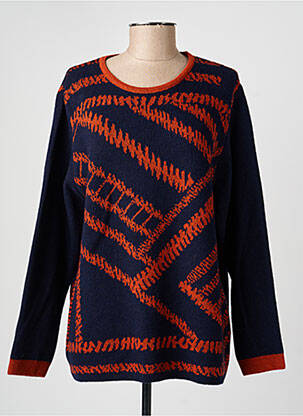 Pulover croială dreaptă mâneci lungi albastru GUY DUBOUIS femeie