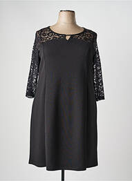 Rochie midi mâneci 3/4 mâneci 3/4 negru GUY DUBOUIS femeie