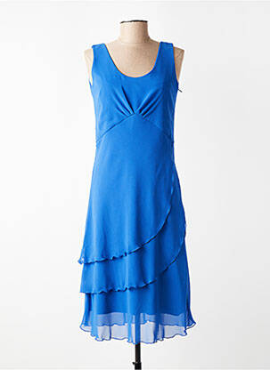 Rochie midi fără mâneci fără mâneci albastru JEAN DELFIN femeie