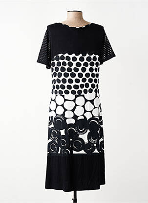 Rochie midi mâneci scurte mâneci scurte negru SAINT CHARLES femeie