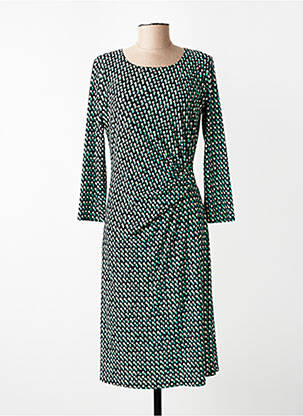 Rochie midi imprimeu fantezie mâneci lungi negru GEVANA femeie