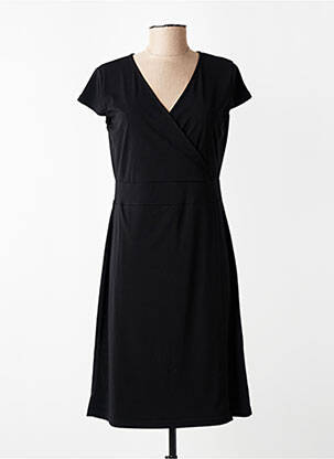 Rochie midi mâneci scurte mâneci scurte negru TELMAIL femeie