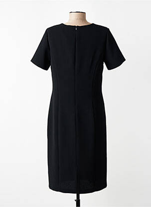 Rochie midi țesătură crep mâneci scurte negru GEVANA femeie
