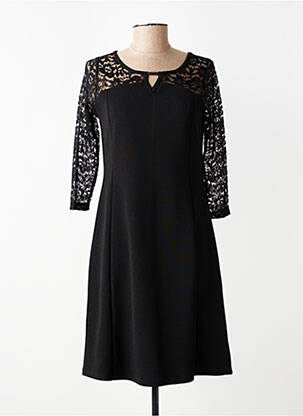 Rochie midi mâneci 3/4 mâneci 3/4 negru GUY DUBOUIS femeie