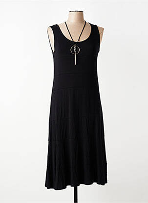 Rochie midi fără mâneci fără mâneci negru TELMAIL femeie