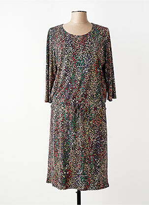 Rochie midi mâneci 3/4 mâneci 3/4 negru GEVANA femeie