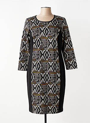 Rochie midi mâneci 3/4 mâneci 3/4 negru TELMAIL femeie