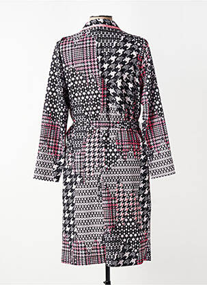 Rochie midi imprimeu fantezie mâneci lungi negru GUY DUBOUIS femeie