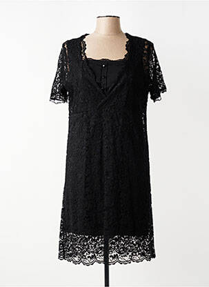 Rochie midi mâneci scurte mâneci scurte negru PAUSE CAFE femeie