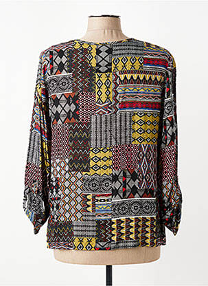 Bluză țesătură poplin mâneci lungi negru GEVANA femeie