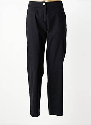 Pantalon slim țesătură poplin mărime normală negru TELMAIL femeie