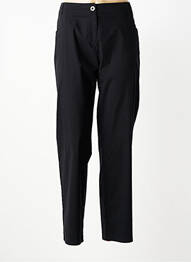 Pantalon slim țesătură poplin mărime normală negru TELMAIL femeie