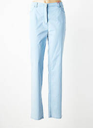 Pantalon slim talie elastică mărime normală albastru TONI femeie