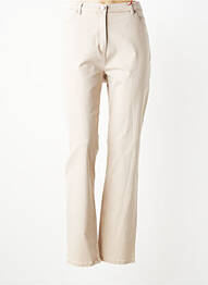 Pantalon slim talie elastică mărime normală bej TONI femeie