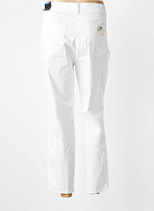 Pantalon 7/8 țesătură poplin mărime normală alb TONI femeie