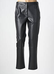 Pantalon chino închidere cu fermoar sub clapetă cu nasturi mărime normală negru JULIE GUERLANDE femeie