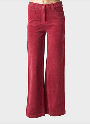 Pantalon evazat elasticitate talie înaltă roșu C'EST BEAU LA VIE femeie