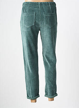 Pantalon drept elasticitate talie înaltă verde C'EST BEAU LA VIE femeie