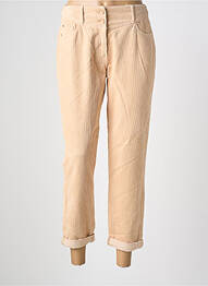 Pantalon drept elasticitate talie înaltă bej C'EST BEAU LA VIE femeie