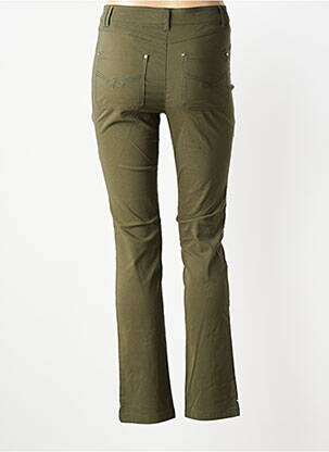 Pantalon slim țesătură poplin mărime normală verde JULIE GUERLANDE femeie