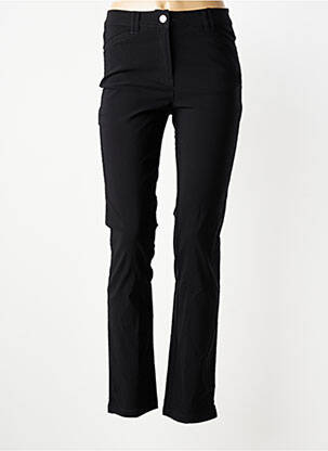 Pantalon slim țesătură poplin mărime normală negru JULIE GUERLANDE femeie