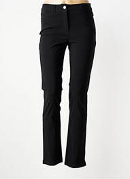 Pantalon slim țesătură poplin mărime normală negru JULIE GUERLANDE femeie