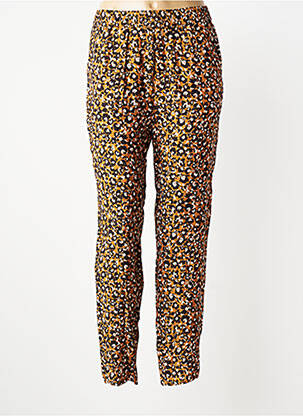 Pantalon drept țesătură crep mărime normală portocaliu C'EST BEAU LA VIE femeie