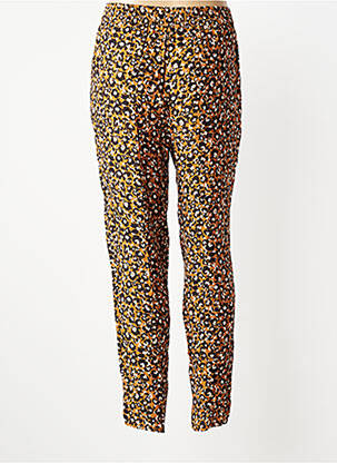 Pantalon drept țesătură crep mărime normală portocaliu C'EST BEAU LA VIE femeie
