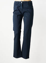 Pantalon slim țesătură poplin mărime normală albastru C'EST BEAU LA VIE femeie