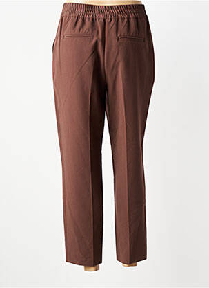 Pantalon 7/8 talie elastică mărime normală maro JULIE GUERLANDE femeie