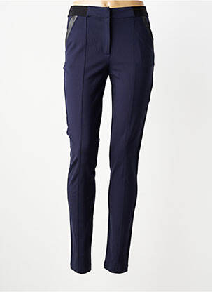 Pantalon slim talie elastică mărime normală albastru JULIE GUERLANDE femeie