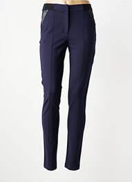 Pantalon slim talie elastică mărime normală albastru JULIE GUERLANDE femeie