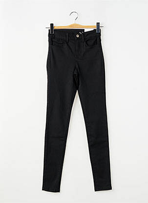 Pantalon slim țesătură poplin mărime normală negru VILA femeie