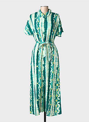 Rochie lungă mâneci scurte mâneci scurte verde VILA femeie