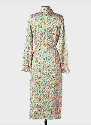 Rochie midi imprimeu floral mâneci lungi galben OBJECT femeie