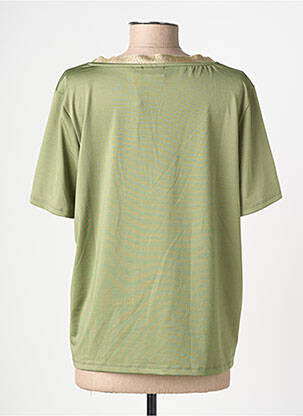 Tricou croială dreaptă mâneci scurte verde VILA femeie