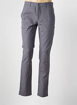 Pantalon chino țesătură poplin mărime normală gri CAMBRIDGE bărbat