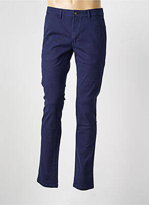 Pantalon chino țesătură poplin mărime normală albastru închis CAMBRIDGE bărbat