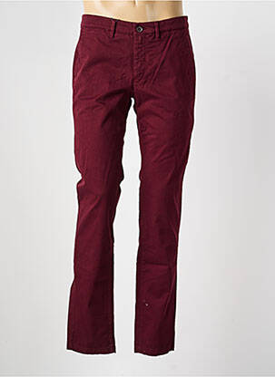 Pantalon chino țesătură poplin mărime normală roșu CAMBRIDGE bărbat